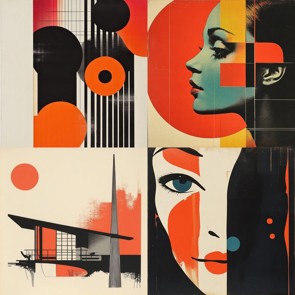 Alvin Lustig style, Midjourney V6.1, render 1 of 4