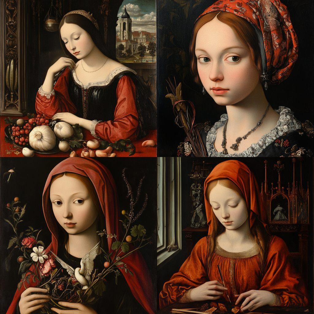 Ambrosius Benson style, Midjourney V6.1, render 1 of 4