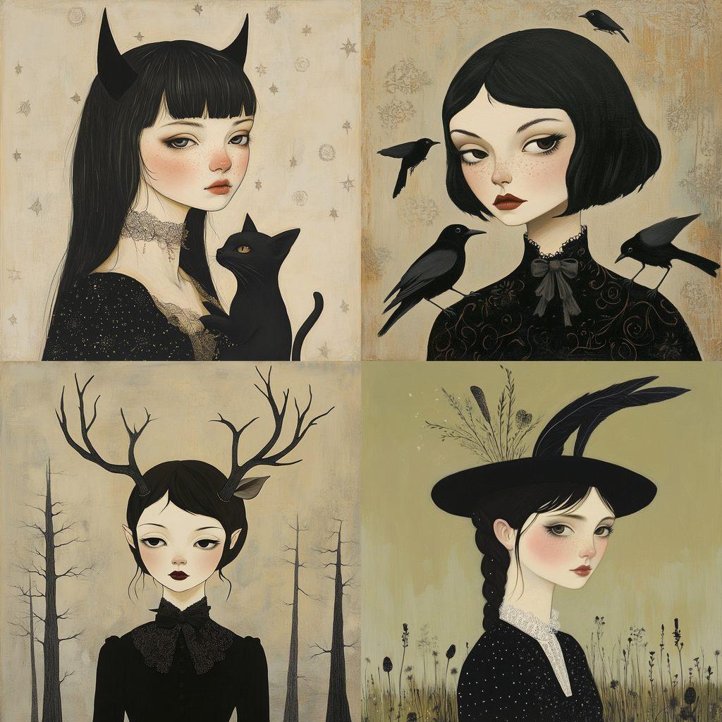 Amy Earles style, Midjourney V6.1, render 1 of 4