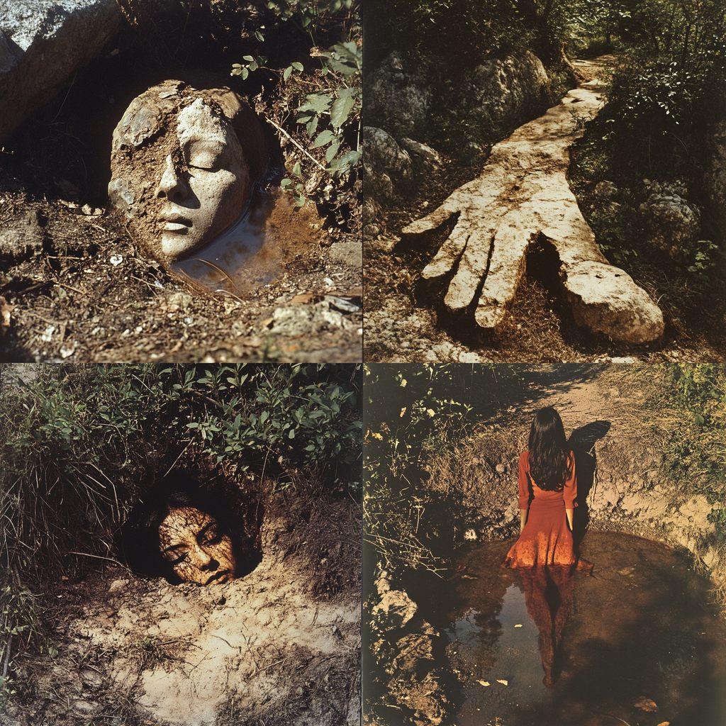 Ana Mendieta style, Midjourney V6.1, render 1 of 4