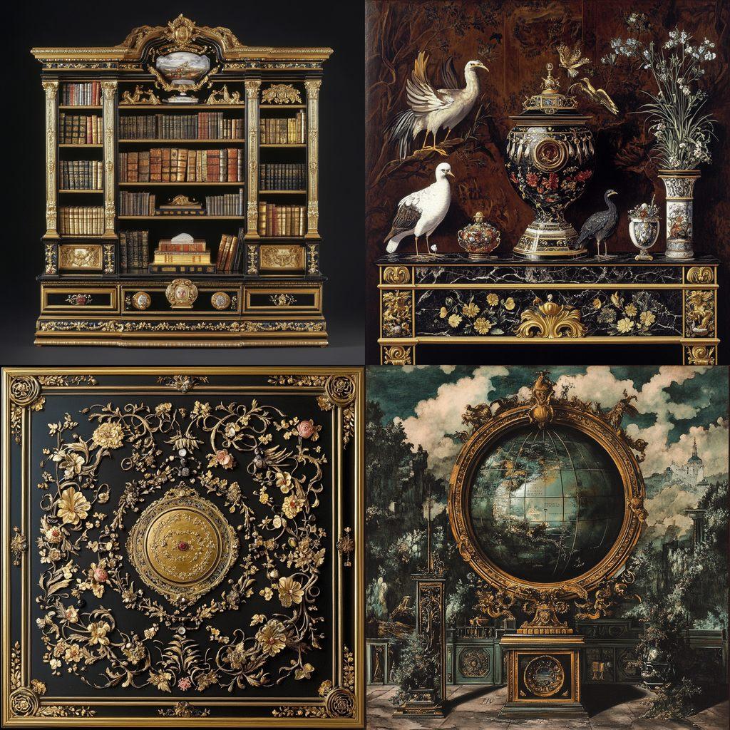 Andre-Charles Boulle style, Midjourney V6.1, render 1 of 4