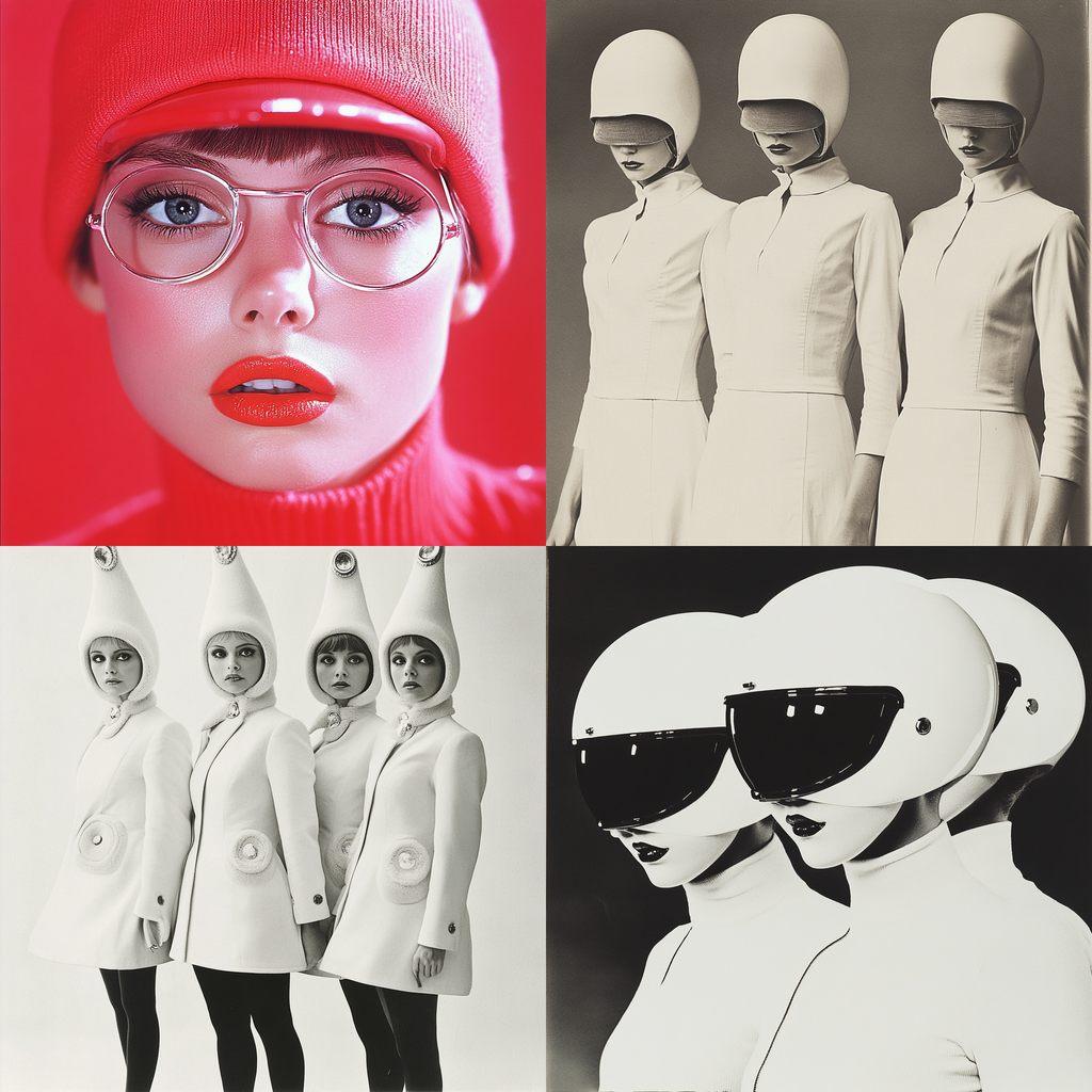 Andre Courreges style, Midjourney V6.1, render 1 of 4