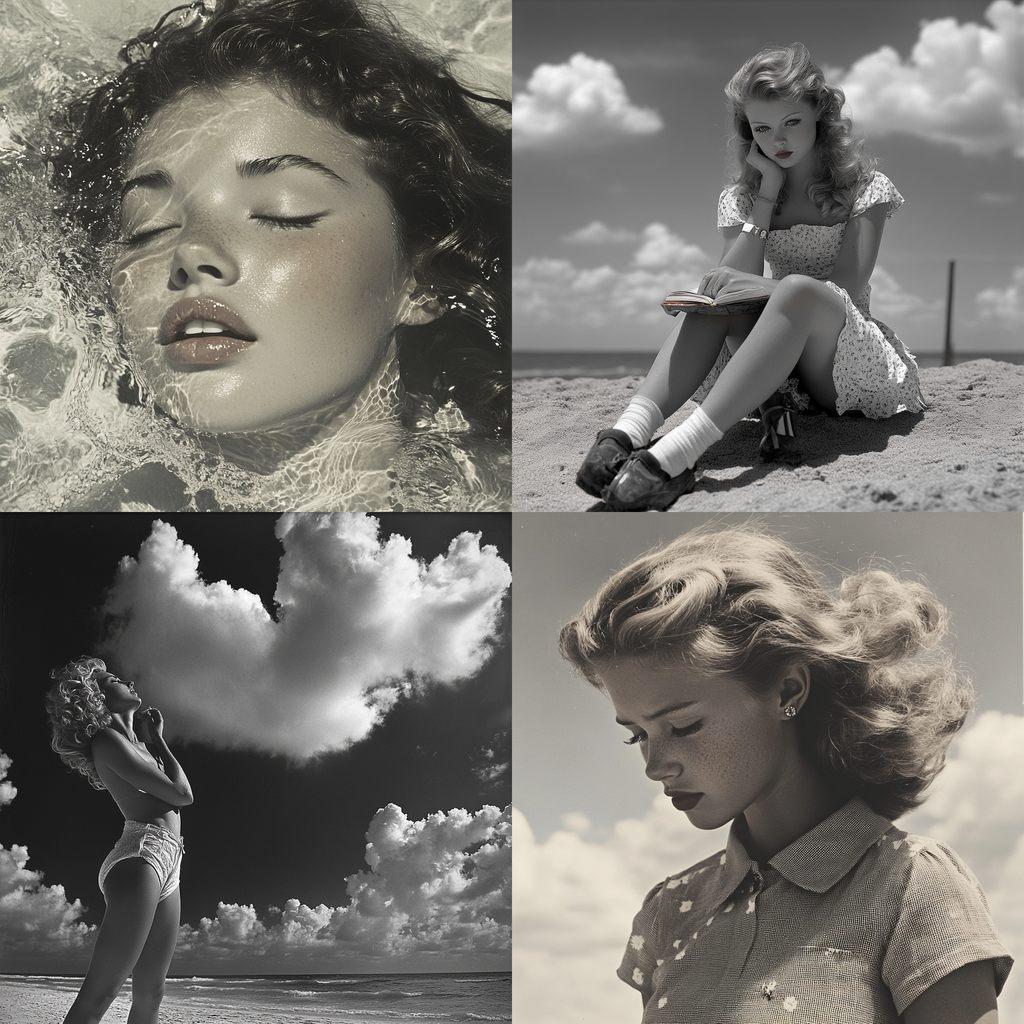 Andre de Dienes style, Midjourney V6.1, render 1 of 4
