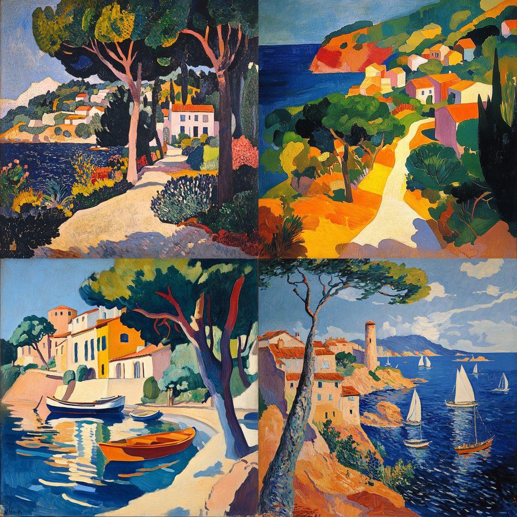 Andre Derain style, Midjourney V6.1, render 1 of 4