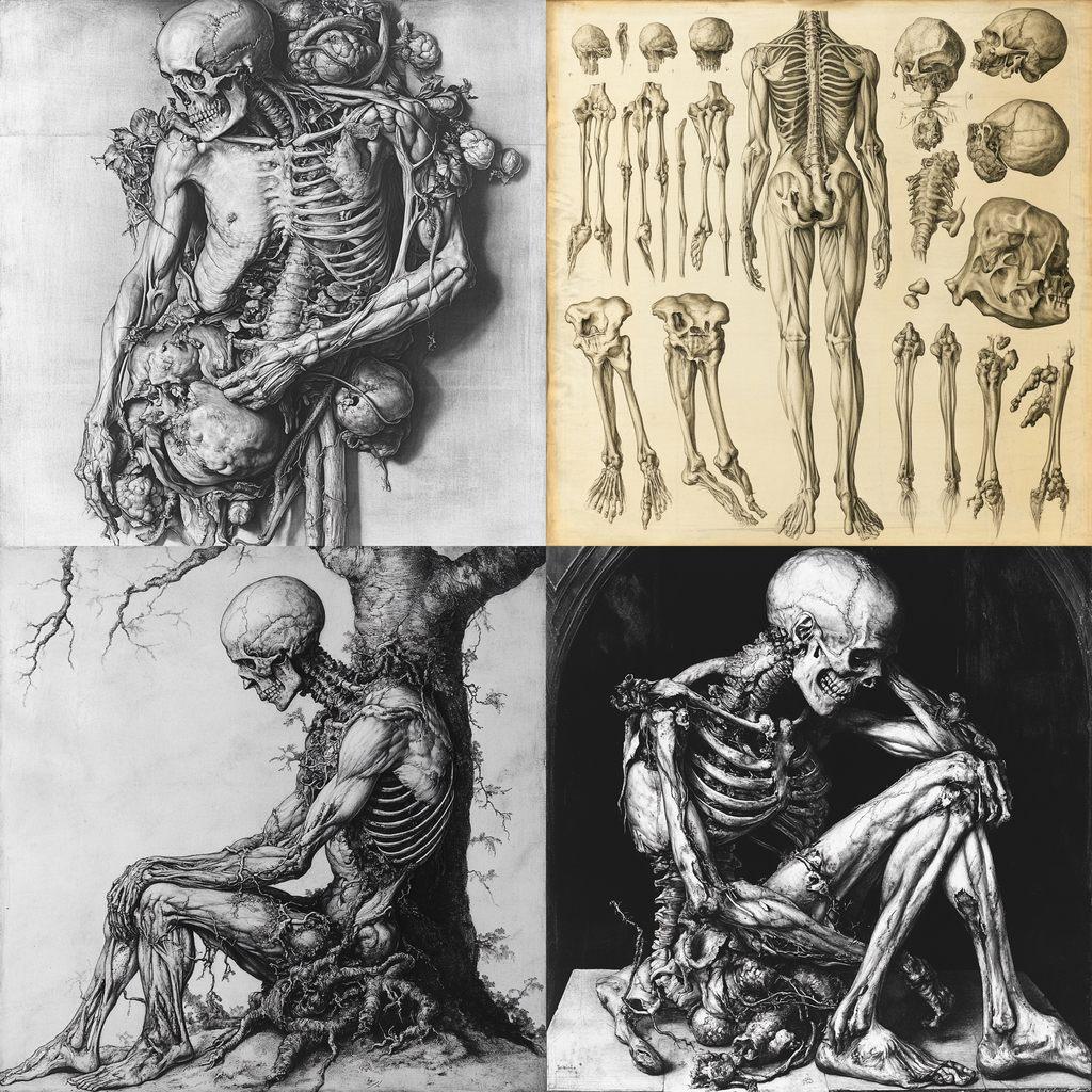 Andreas Vesalius style, Midjourney V6.1, render 1 of 4
