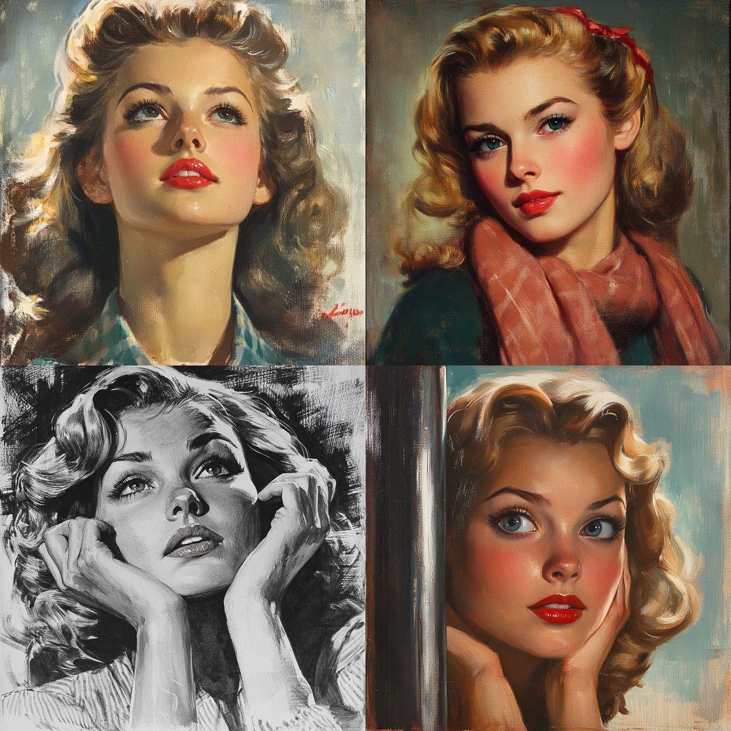 Andrew Loomis style, Midjourney V6.1, render 1 of 4
