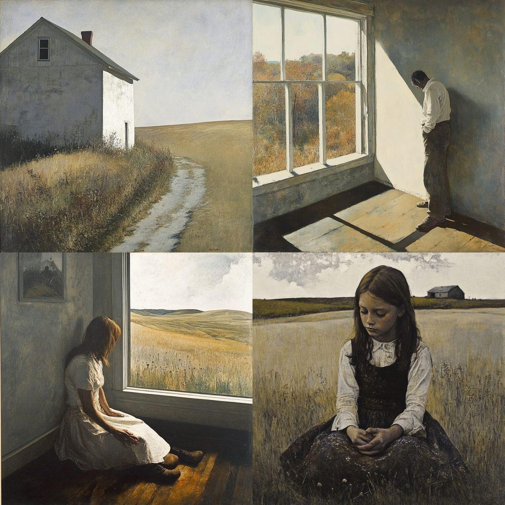 Andrew Wyeth style, Midjourney V6.1, render 1 of 4