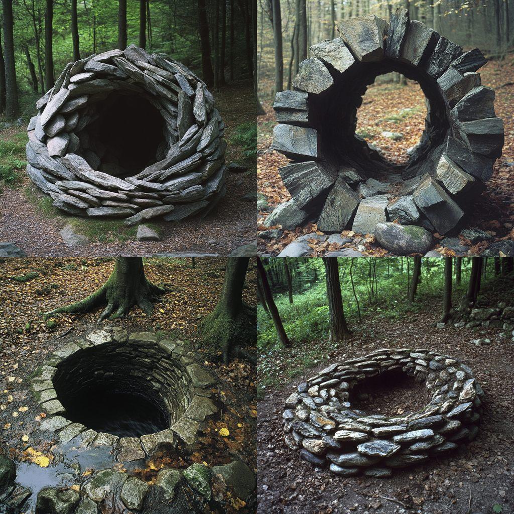 Andy Goldsworthy style, Midjourney V6.1, render 1 of 4