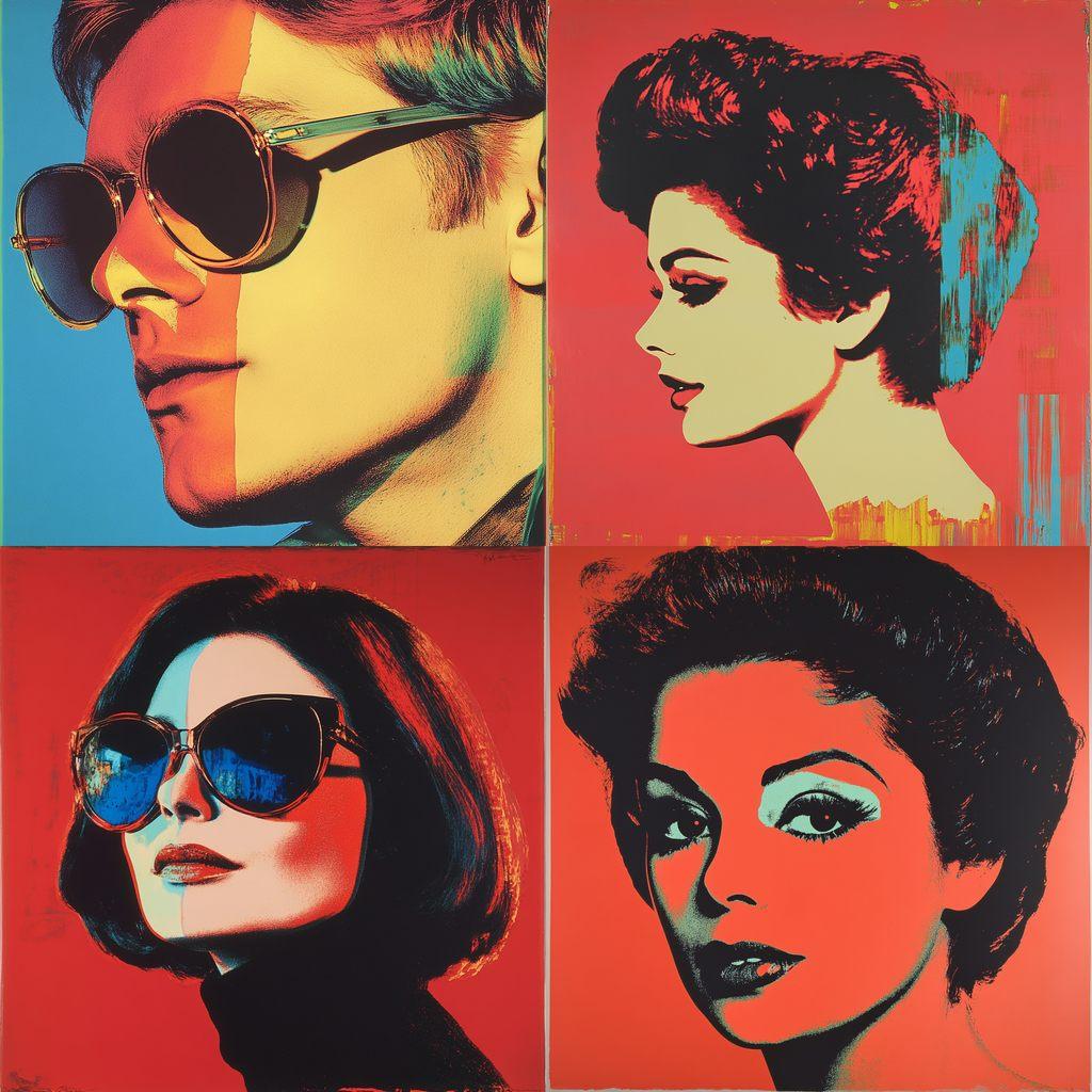Andy Warhol style, Midjourney V6.1, render 1 of 4