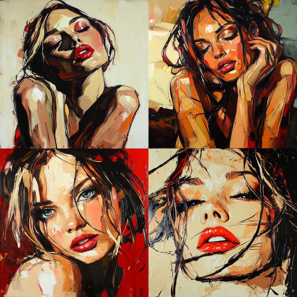 Anna Bocek style, Midjourney V6.1, render 1 of 4