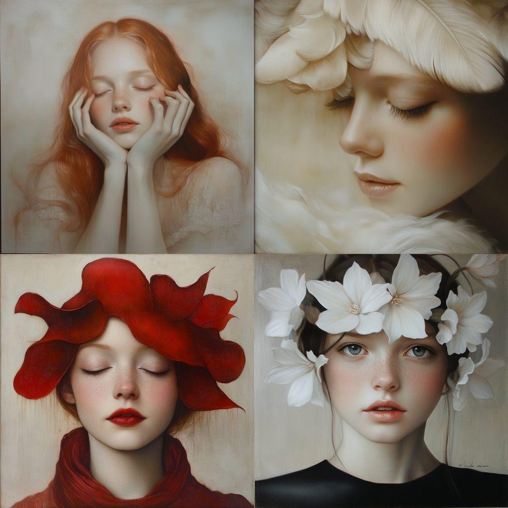 Anne Dewailly style, Midjourney V6.1, render 1 of 4