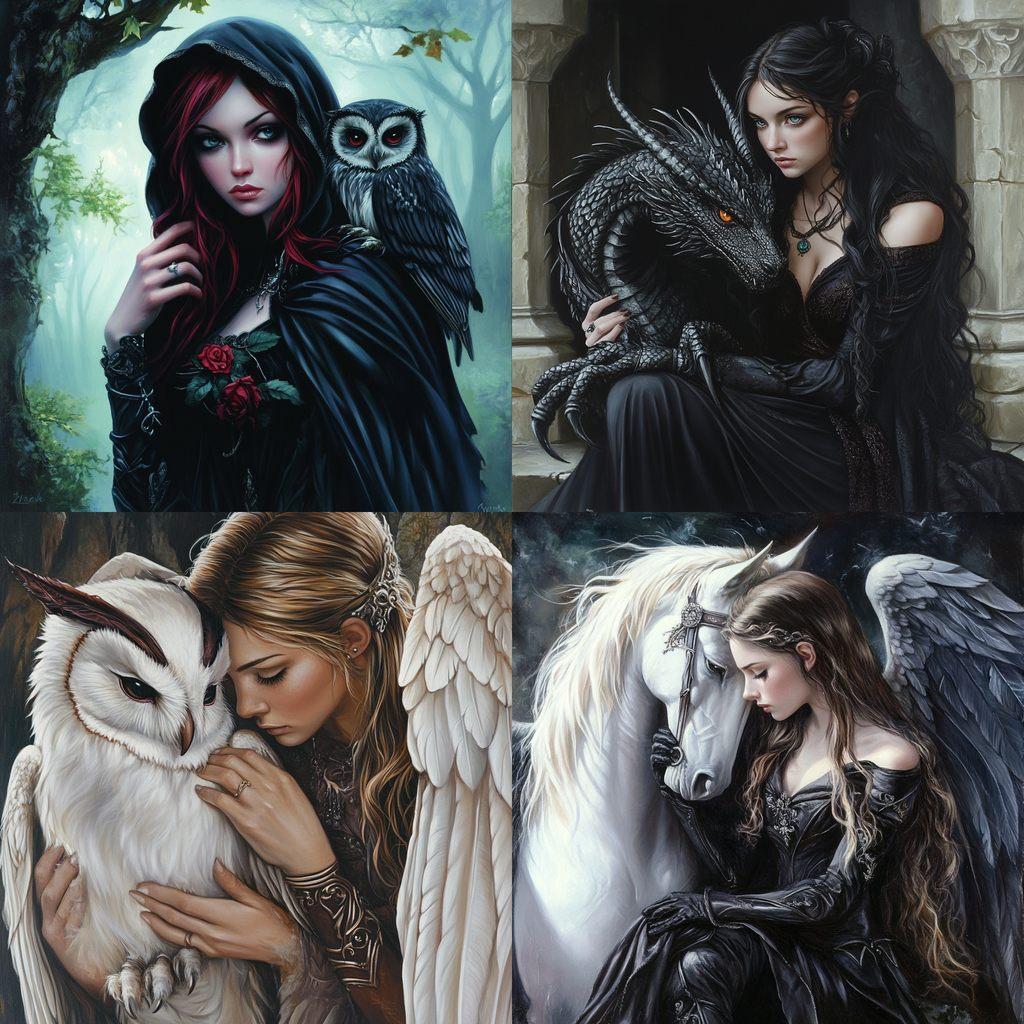 Anne Stokes style, Midjourney V6.1, render 1 of 4