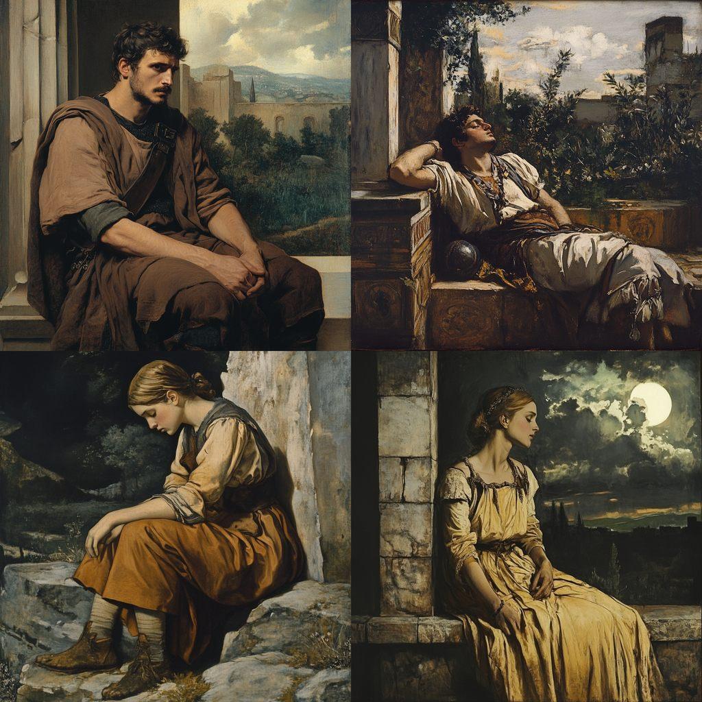 Anselm Feuerbach style, Midjourney V6.1, render 1 of 4
