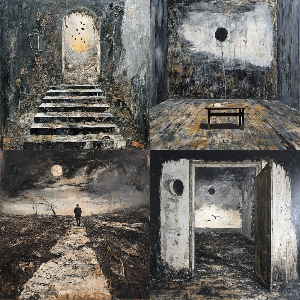 Anselm Kiefer style, Midjourney V6.1, render 1 of 4