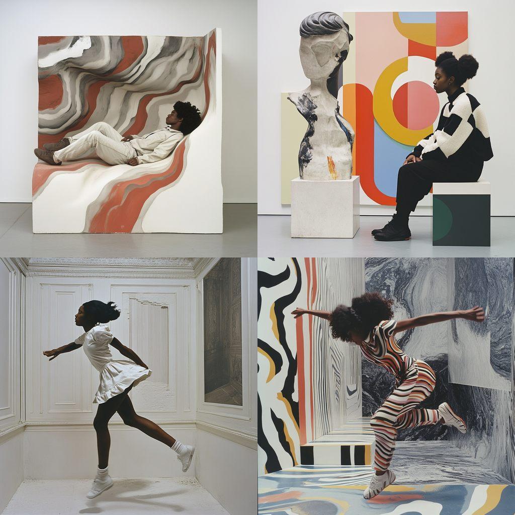 Anthea Hamilton style, Midjourney V6.1, render 1 of 4