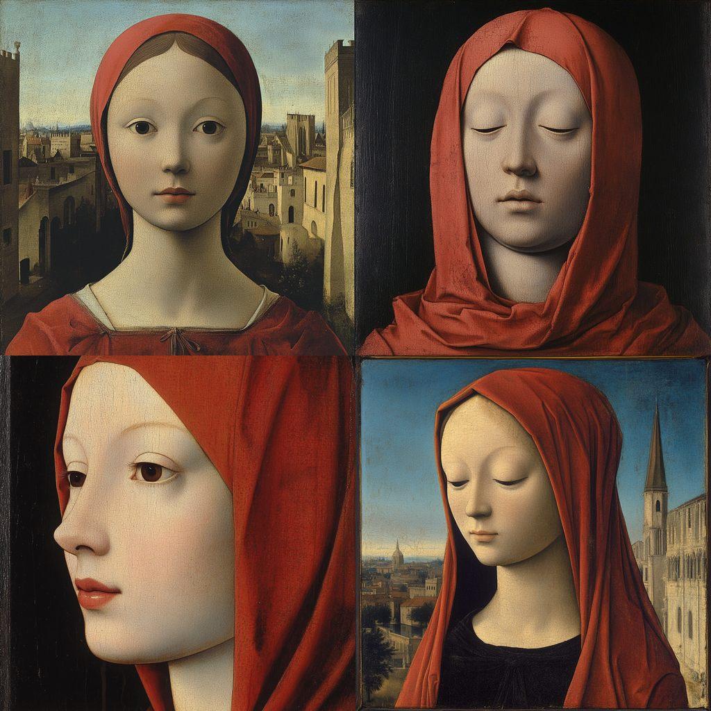 Antonello da Messina style, Midjourney V6.1, render 1 of 4