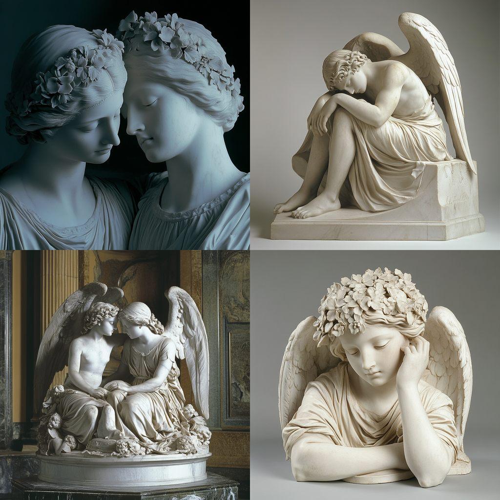 Antonio Canova style, Midjourney V6.1, render 1 of 4