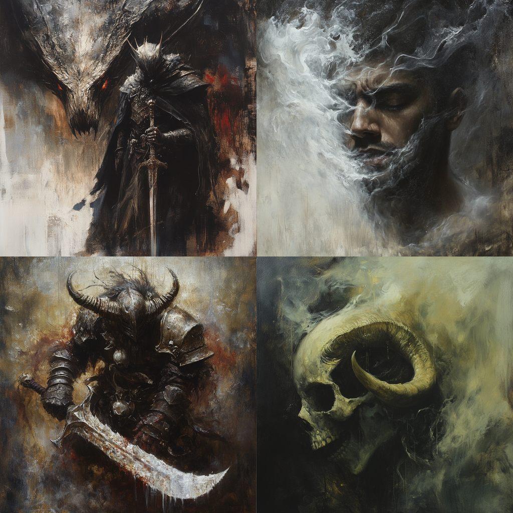 Antonio J. Manzanedo style, Midjourney V6.1, render 1 of 4