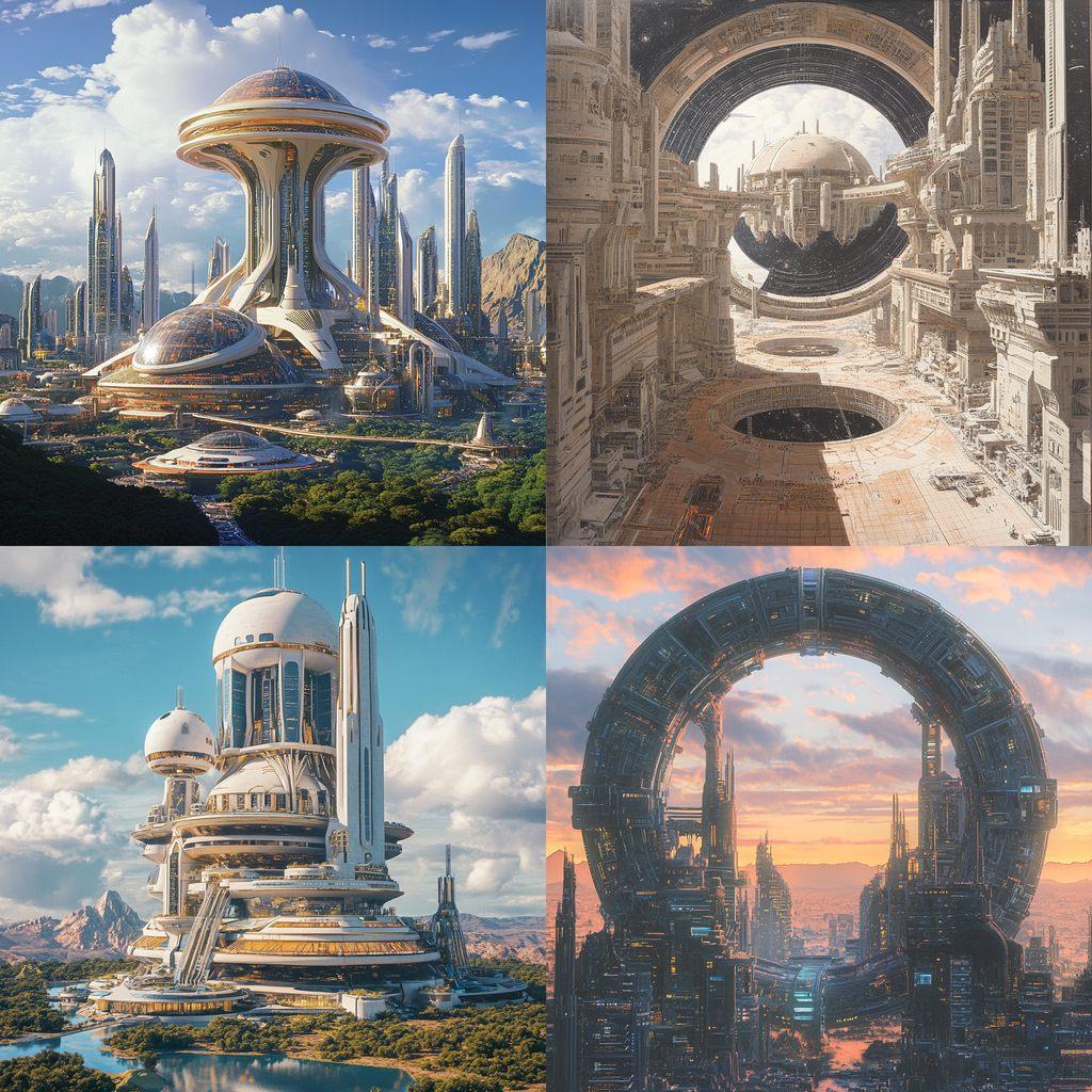 Arcology style, Midjourney V6.1, render 1 of 4