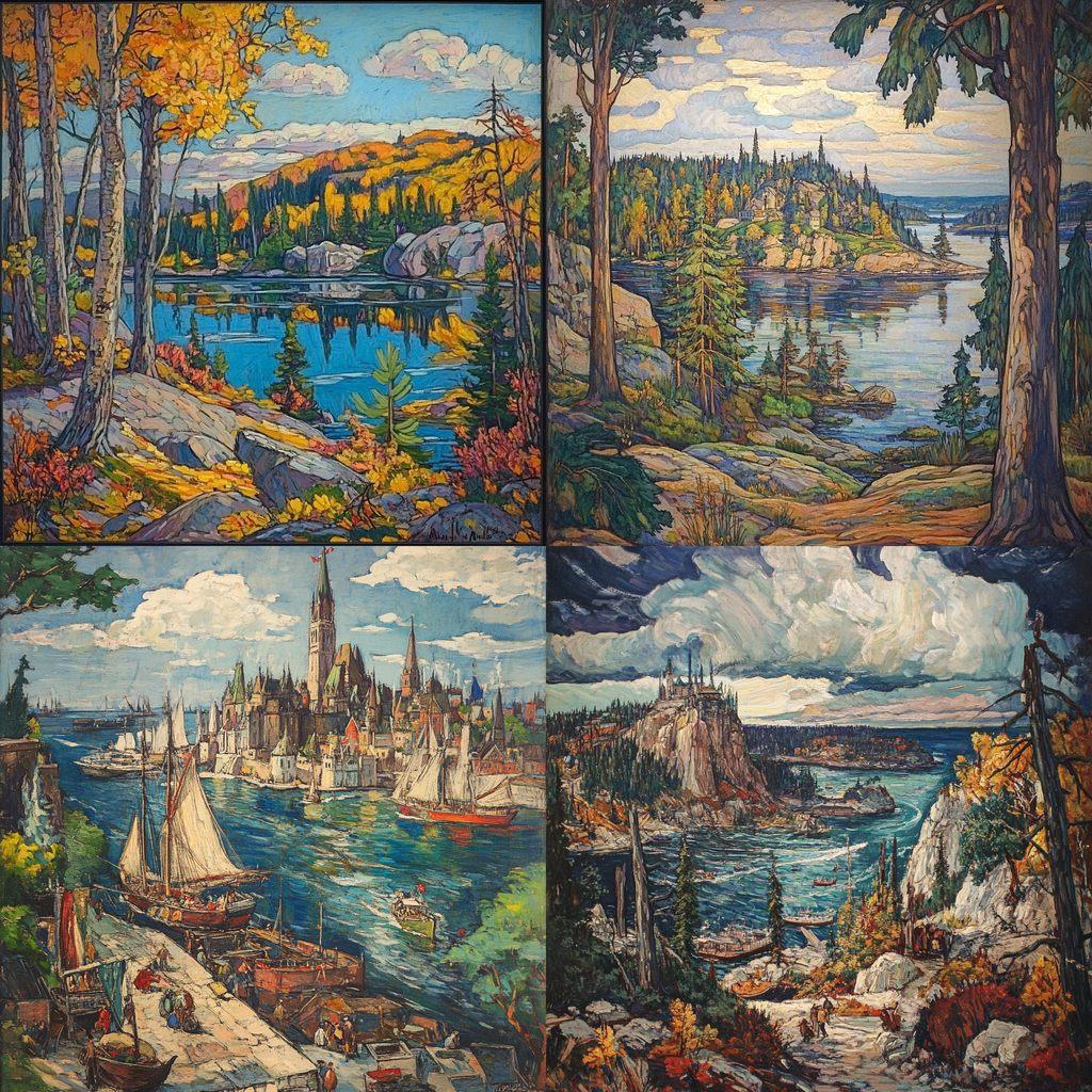 Arthur Lismer style, Midjourney V6.1, render 1 of 4