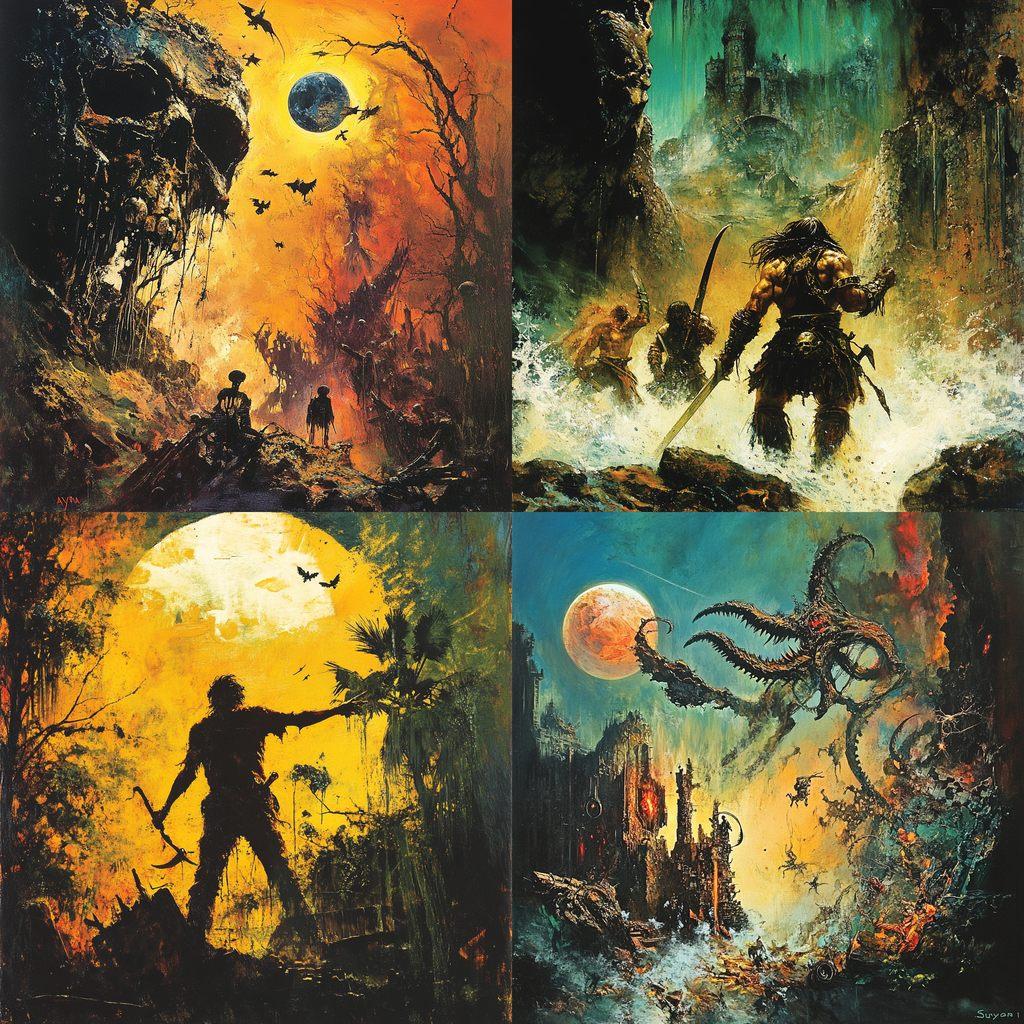 Arthur Suydam style, Midjourney V6.1, render 1 of 4