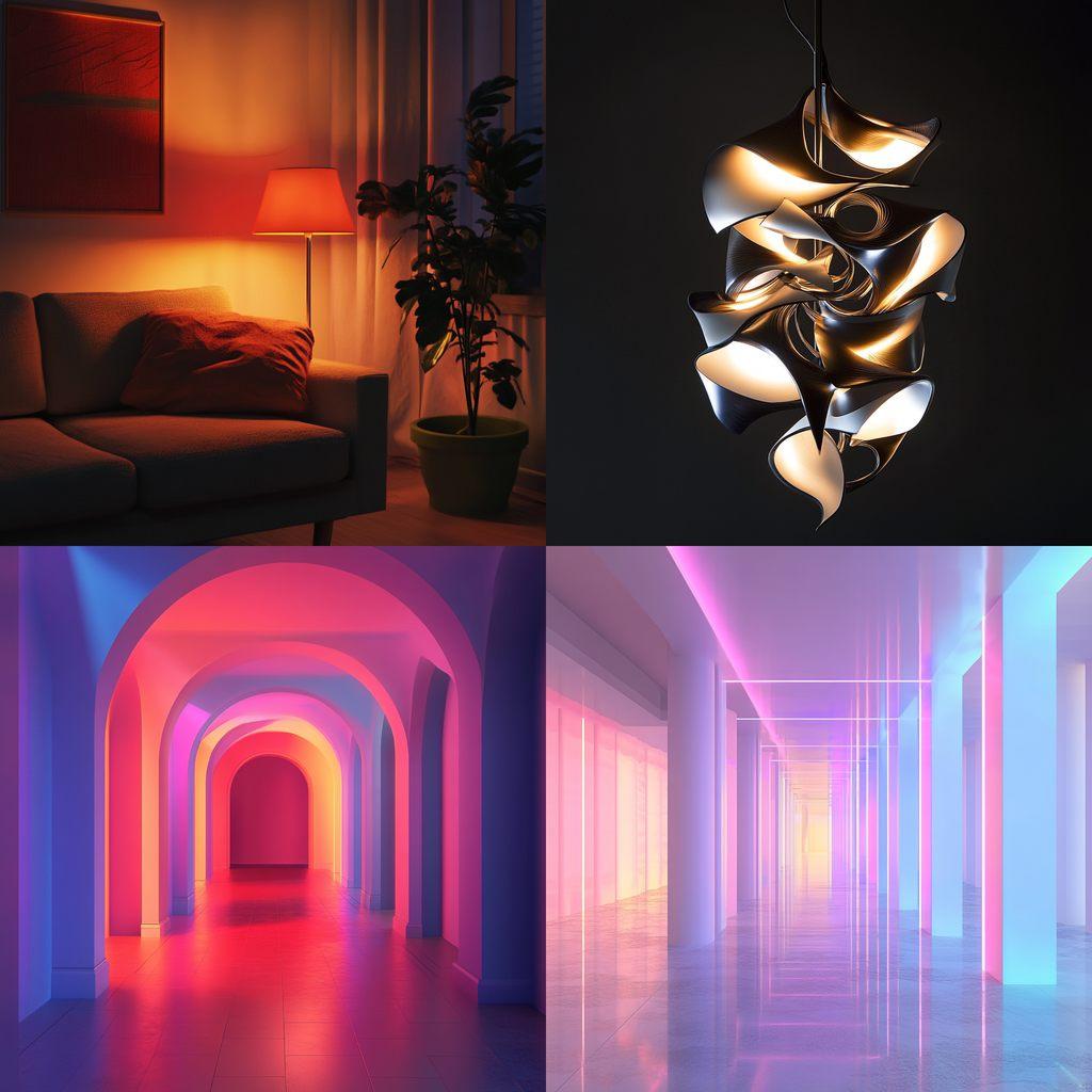 Artificial lighting style, Midjourney V6.1, render 1 of 4