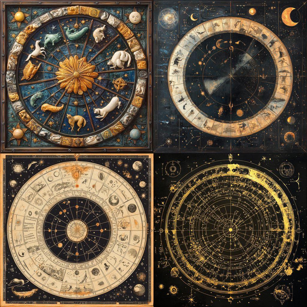 Astrological chart style, Midjourney V6.1, render 1 of 4