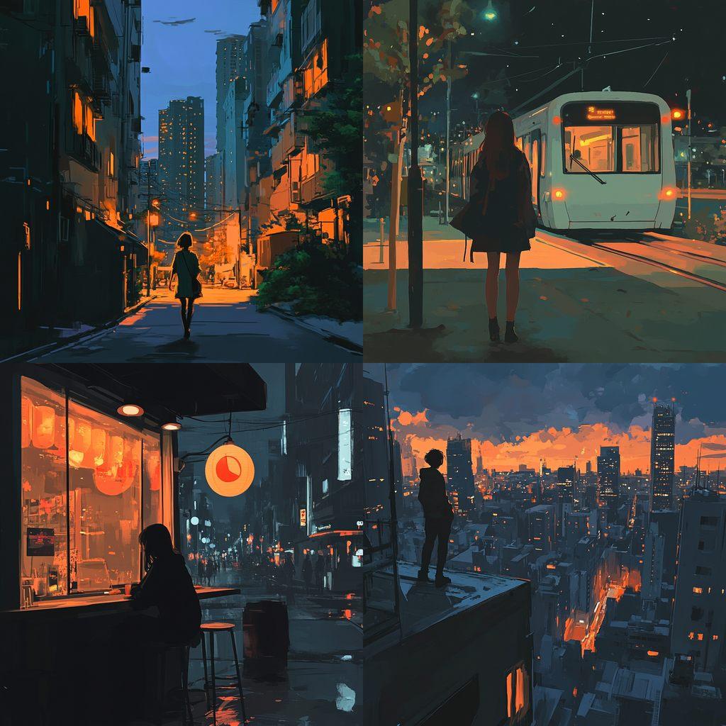 Atey Ghailan style, Midjourney V6.1, render 1 of 4
