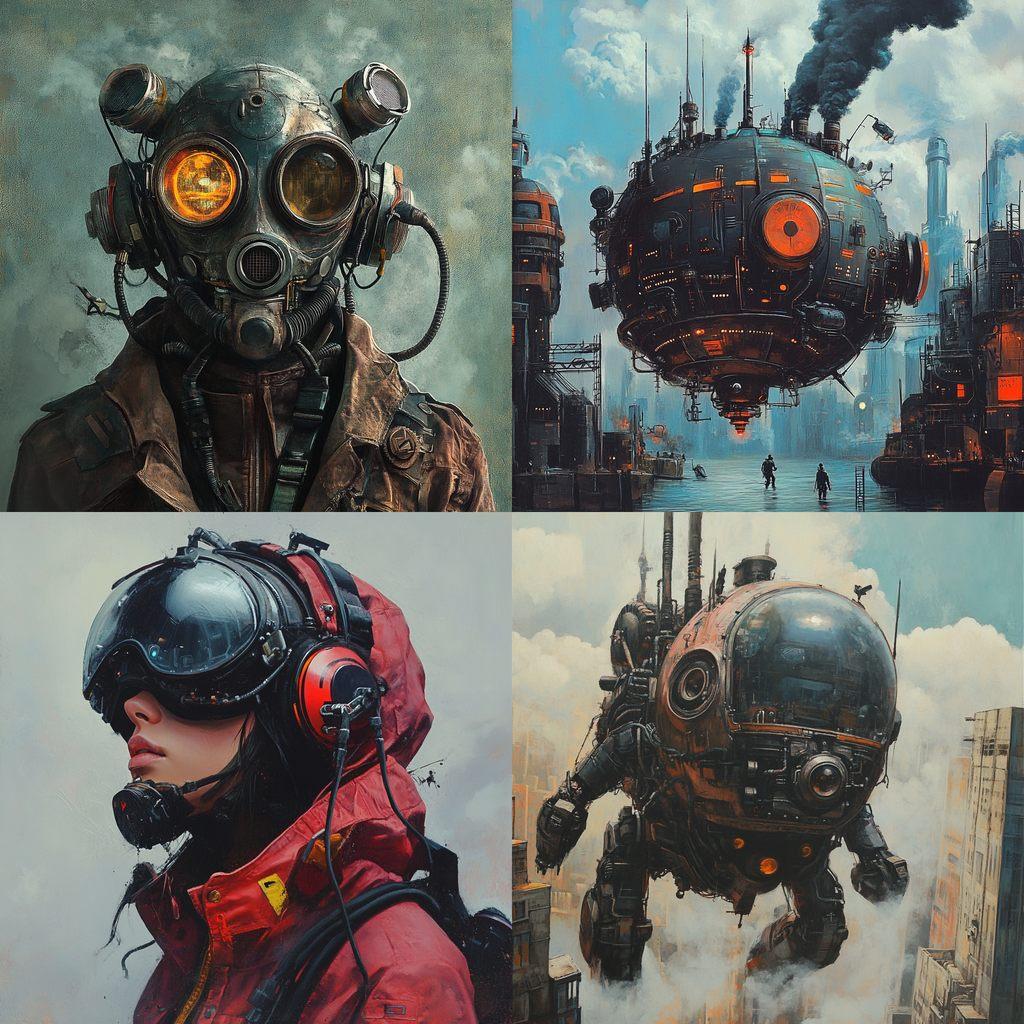 Atompunk style, Midjourney V6.1, render 1 of 4