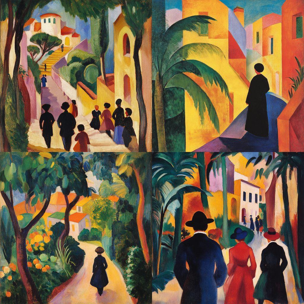 August Macke style, Midjourney V6.1, render 1 of 4