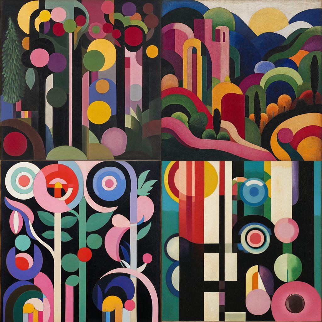 Auguste Herbin style, Midjourney V6.1, render 1 of 4
