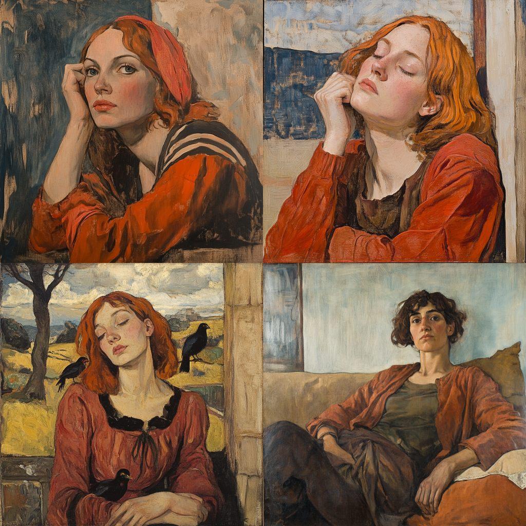 Augustus John style, Midjourney V6.1, render 1 of 4