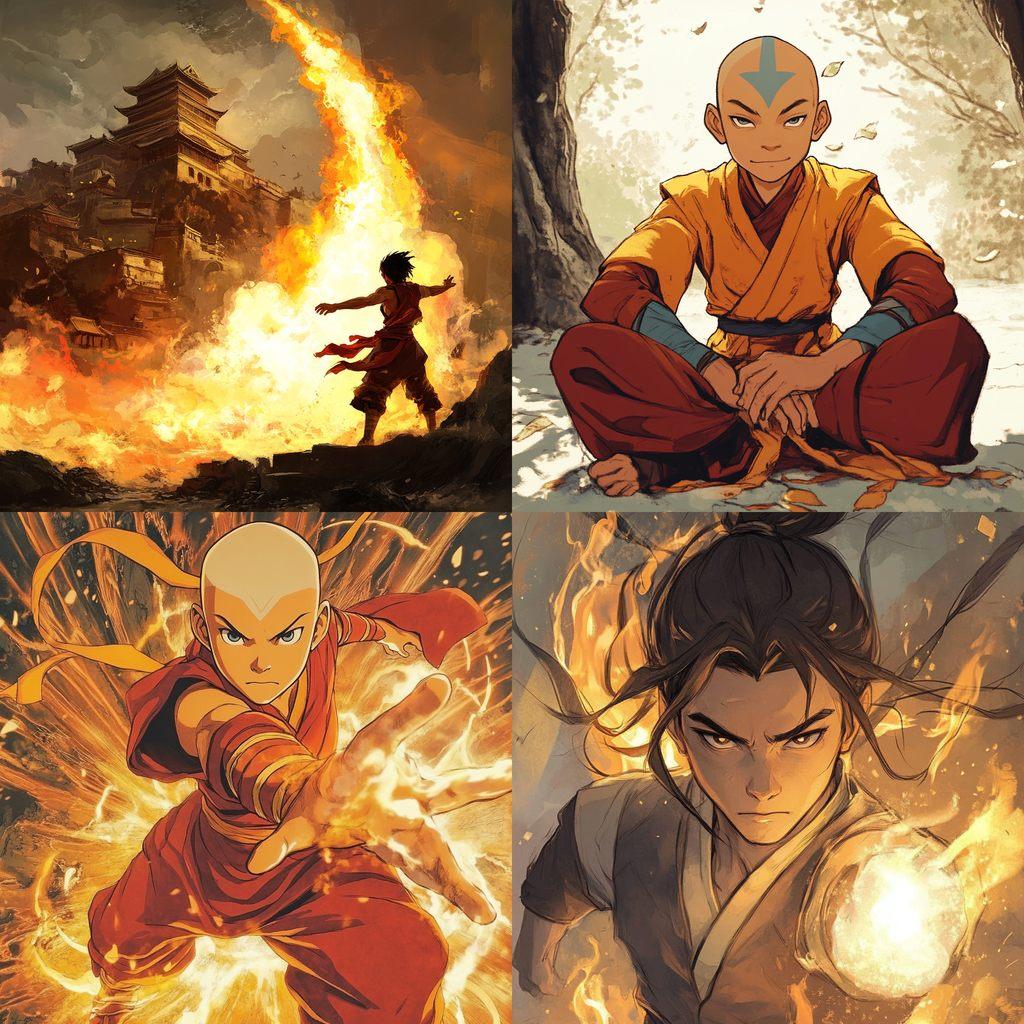 Avatar the Last Airbender style, Midjourney V6.1, render 1 of 4