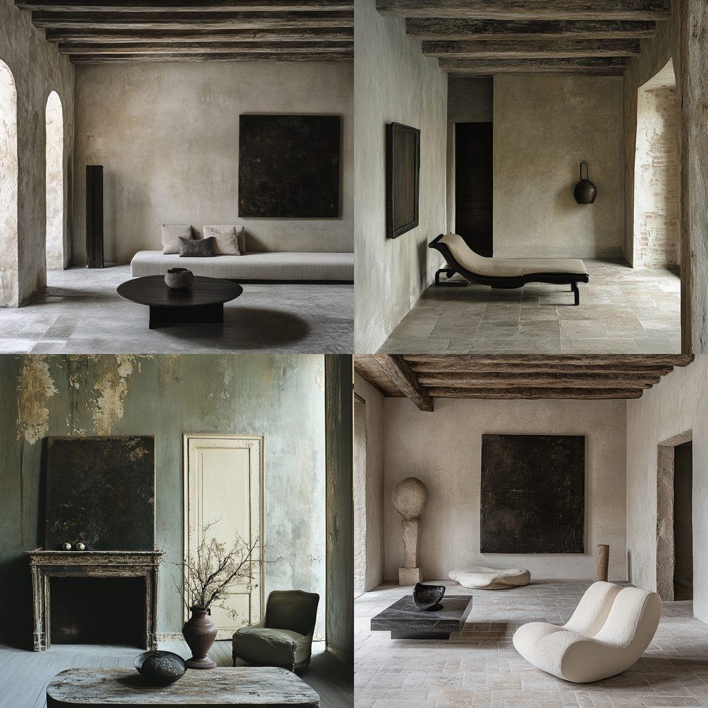 Axel Vervoordt style, Midjourney V6.1, render 1 of 4