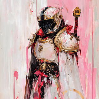 Dragonapex style, Midjourney V6.1: concept art character design of retropunk steam knight