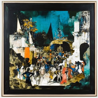 Tealbrick Narrative style, Midjourney V6.1: classical 18th-century oil painting