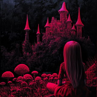 Orangewater Island Tattoo style, Midjourney V6.1: retro fairy-tale illustration