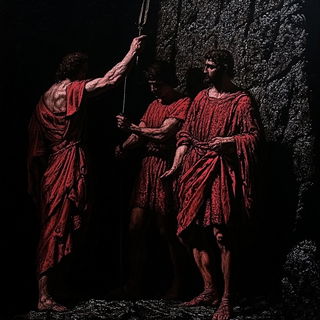 Orangewater Island Tattoo style, Midjourney V6.1: classical 18th-century oil painting