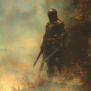 Redletter Hex style, Midjourney V6.1: concept art character design of retropunk steam knight