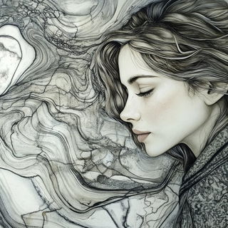 Maskhouse Orangeblue style, Midjourney V6.1: photographic portrait of female protagonist