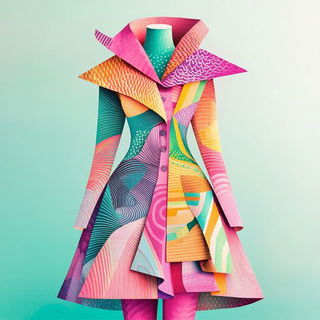 Krakatoa Skywatch Archive style, Midjourney V6.1: haute-couture fashion outfit