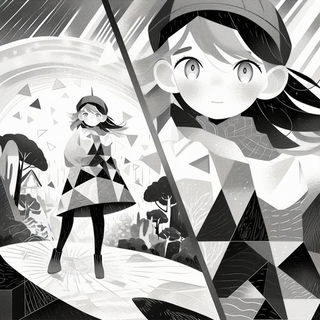 Krakatoa Skywatch Archive style, Midjourney V6.1: black-and-white manga comic strip