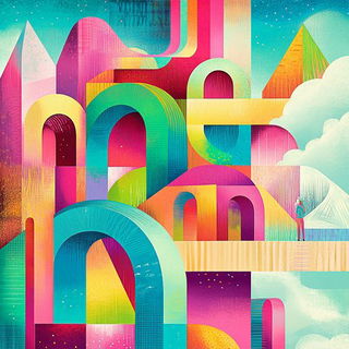 Krakatoa Skywatch Archive style, Midjourney V6.1: typographic composition with large letters
