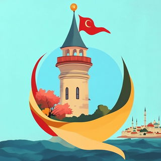 Tealimp style, Midjourney V6.1: bold minimalist logo design for Istanbul city municipal services
