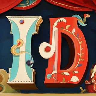 Tealimp style, Midjourney V6.1: typographic composition with large letters