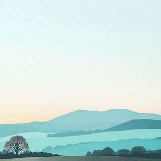 Cliffopera style, Midjourney V6.1: realistic landscape photograph of quiet dawn