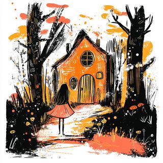 Terrascopic style, Midjourney V6.1: retro fairy-tale illustration