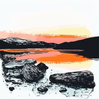 Terrascopic style, Midjourney V6.1: realistic landscape photograph of quiet dawn