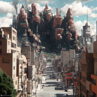 Magmabryophyte style, Midjourney V6.1: megacity with futuristic bioarchitecture