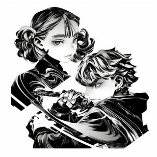 Clouds Cast in Porcelain style, Midjourney V6.1: black-and-white manga comic strip
